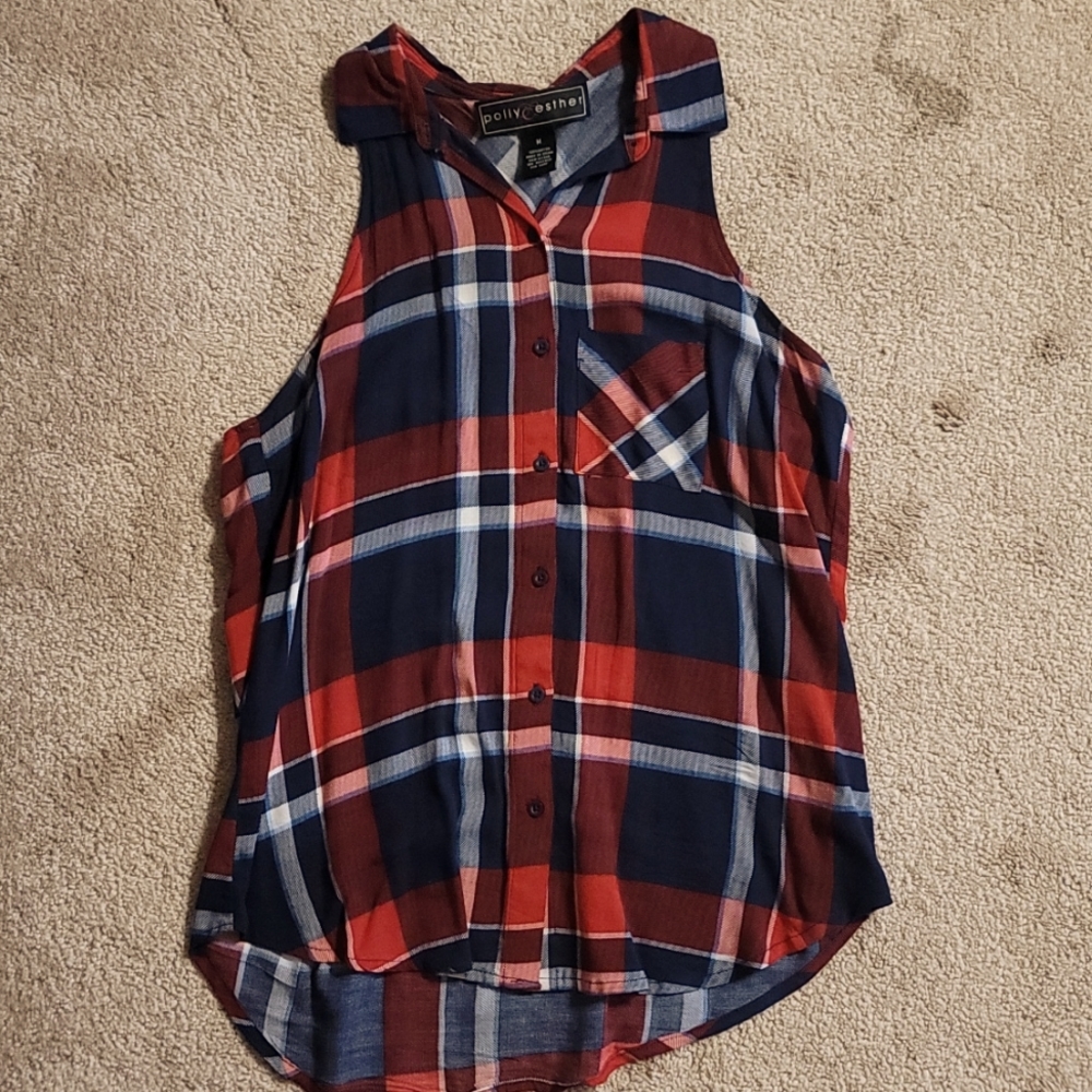 Polly&Esther Sleeveless Tank Shirt Size M